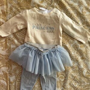 Carter's Cream and Blue Princess Set